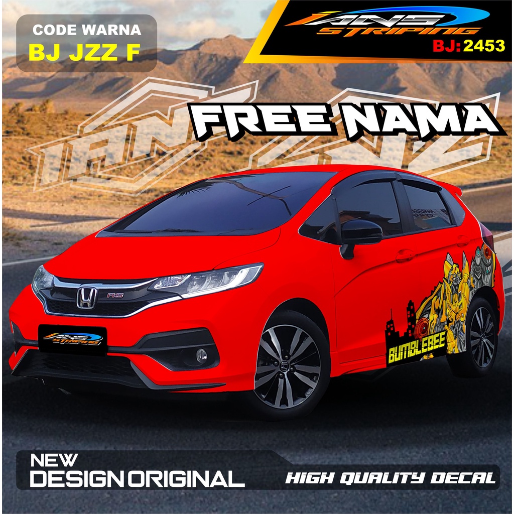VARIASI STIKER MOBIL HONDA JAZZ / VARIASI STICKER MOBIL BODY SAMPING BRIO AGYA AYLA / DECAL STIKER MOBIL ALL TYPE / STIKER MOBIL