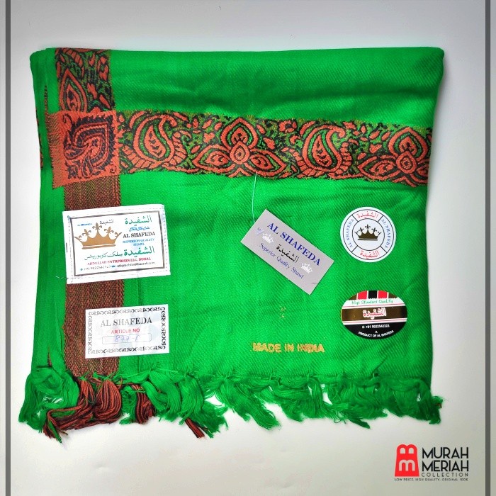 Sorban Sorban Hijau Kashmir Hindia Original(A2P2) Sorban Arafat Sorban Rida Solo Sorban Syal Sorban 