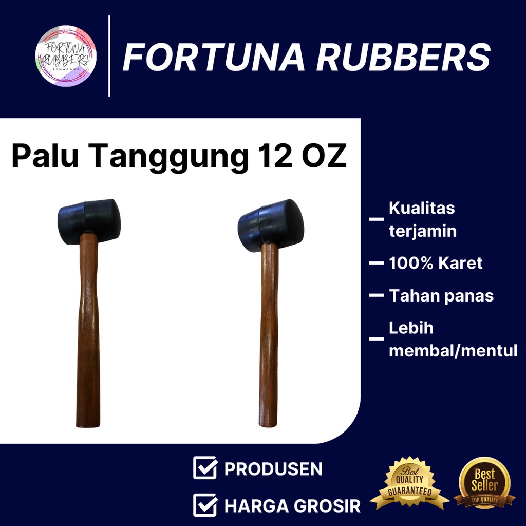 PALU KARET KERAMIK UKURAN 12 OZ / TANGGUNG