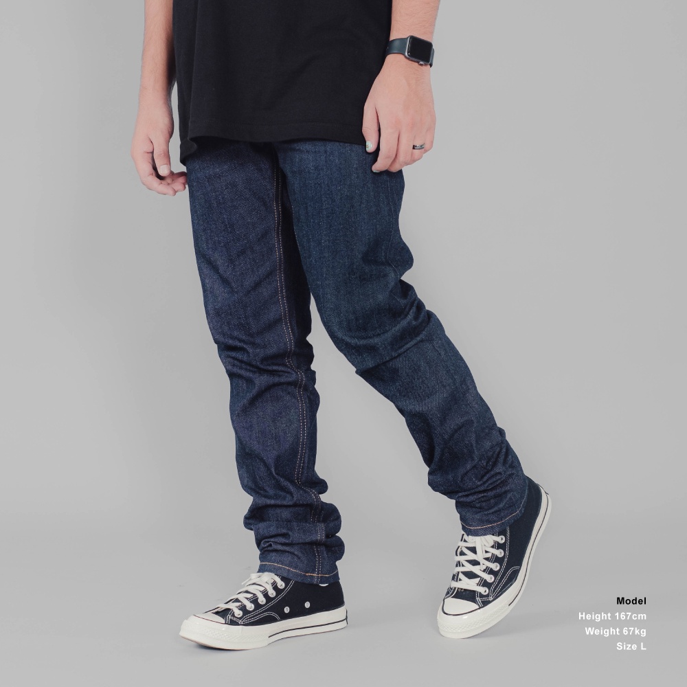 UNKL347 Pants Celana Panjang Jeans Denim Indigo blue DUNN