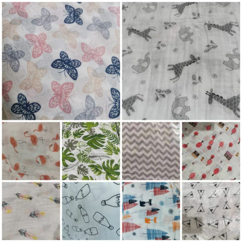 Bedong Bayi import/ Bedong bayi bamboo fiber/muslin swaddle/ bedong bayi lucu