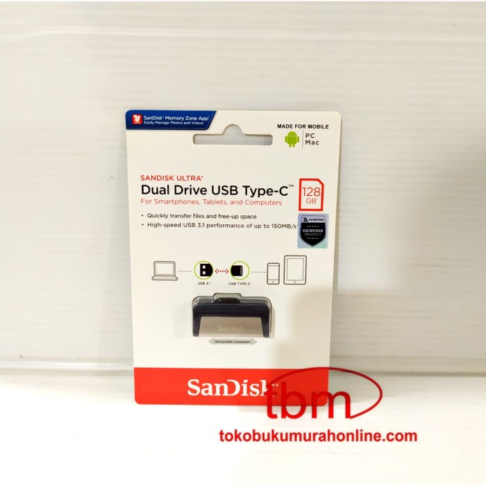 

SANDISK OTG DUAL DRIVE USB C 128 / OTG TYPE C 128GB