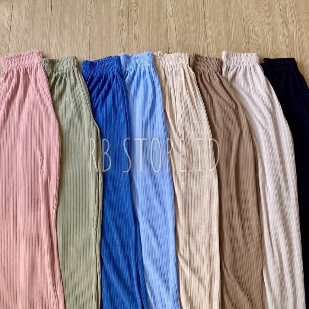 Celana Kulot Wanita Kai Knit Pants Cullote Highwaist Pants Premium