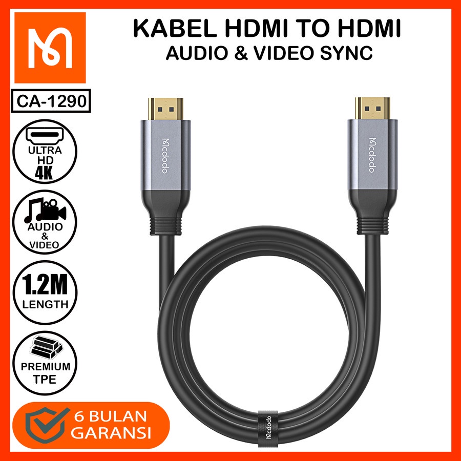 MCDODO CA-1290 Kabel HDMI HD 4K 60Hz HDMI To HDMI 1.2M 3M HDMI Cable