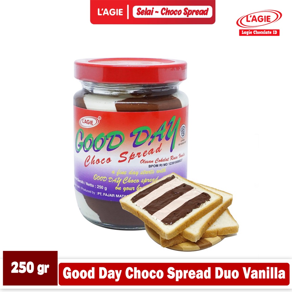 

LAGIE GOOD DAY CHOCO SPREAD DUO VANILLA 250GRAM