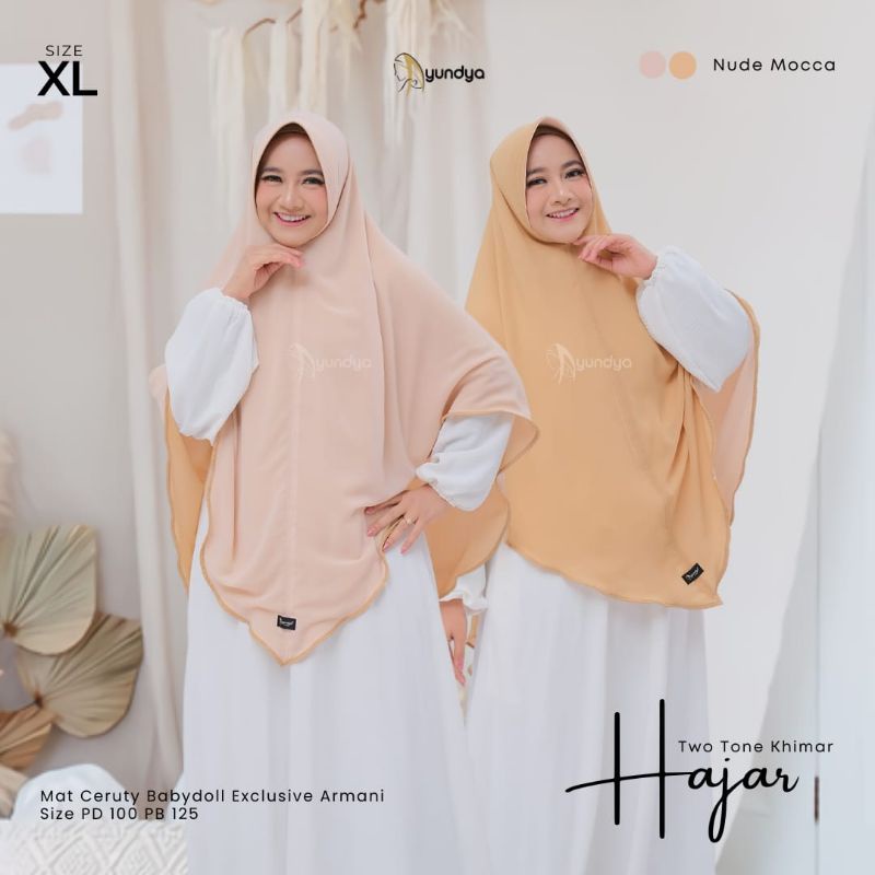 HIJAB INSTAN HAJAR KHIMAR BY AYUNDYA|| BOLAK BALIK WARNA