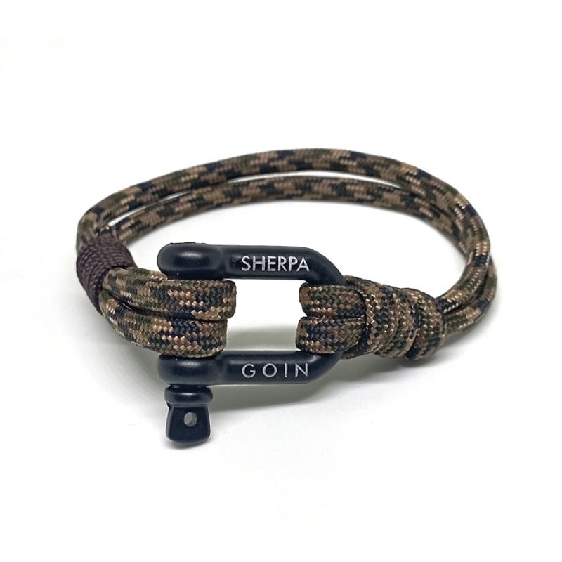 Sherpa gelang shackle nautical coklat brown tali paracord