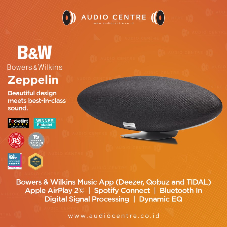 Bowers & Wilkins B&W Zeppelin 2021 Wireless Smart Active Speaker