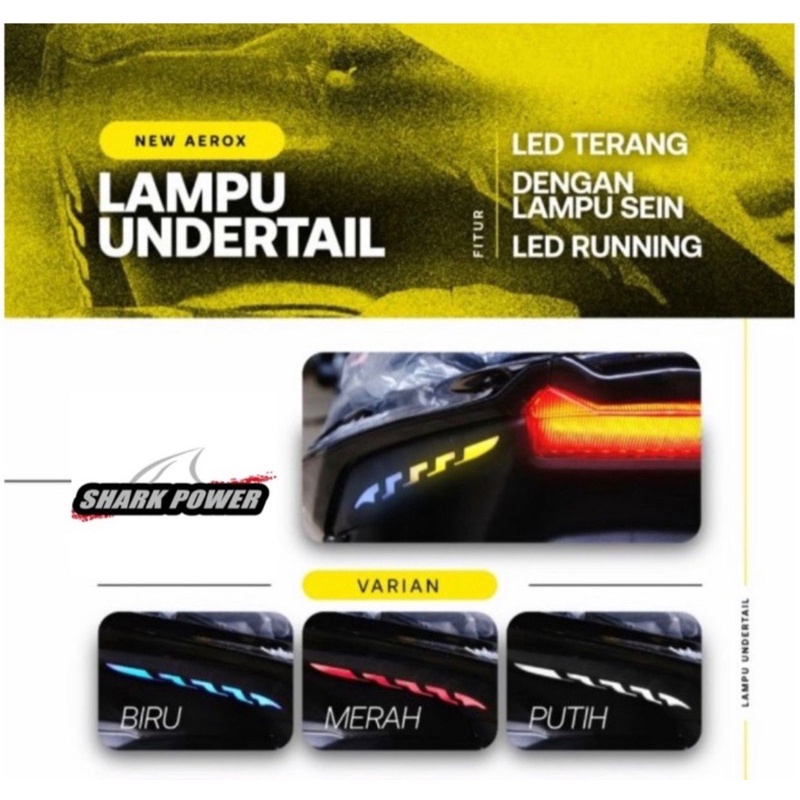 Undertail Lampu Led NVX AEROX NEW AEROX Connected ORIGINAL Plus Lampu Sein | Lampu Belakang Aerox Co