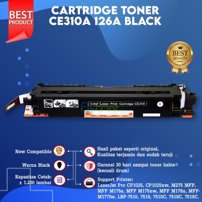 Cartridge Toner 126A CE310A Universal 130A CF350A Canon 329 Printer HP CP1025 M175a M176n M177fw