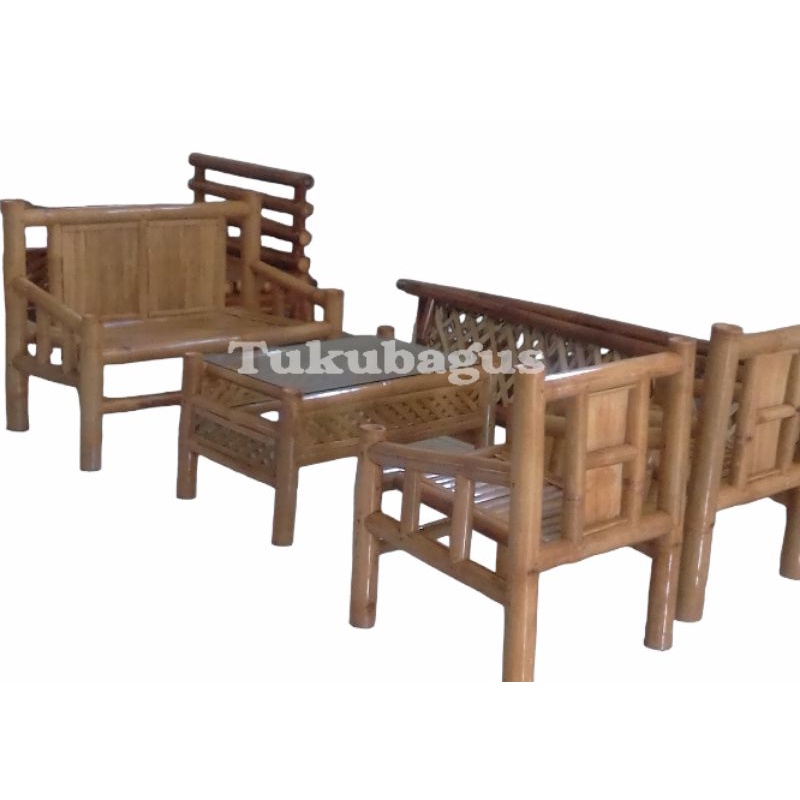 kursi set bambu