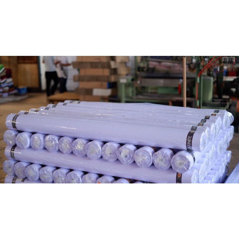 KAIN PUTIH SPUN POLY AXINITE POLYESTER BAHAN KATUN JEPANG POLOS PREMIUM TC PUTIH SERAGAM SEKOLAH