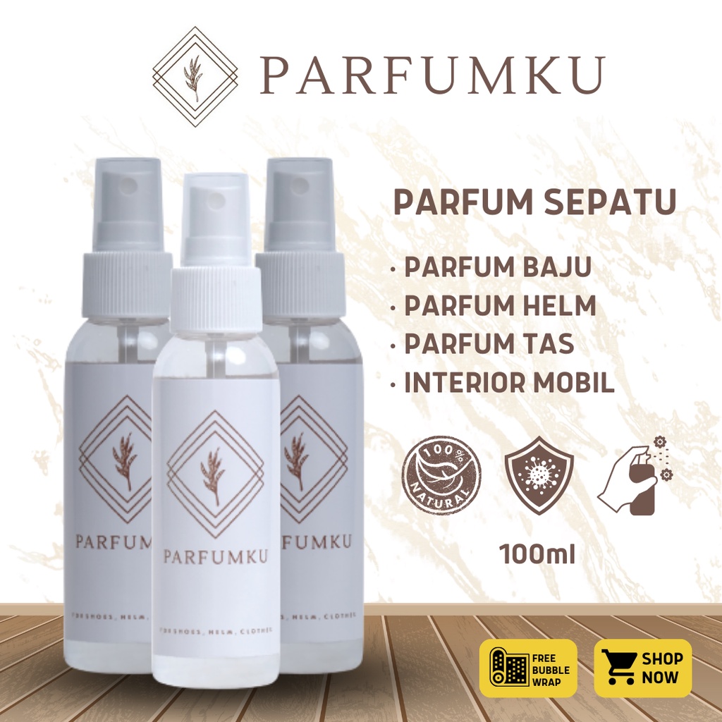 Parfum sepatu, helm, tas anti bacterial, pewangi sepatu,pengharum sepatu 100ml - PARFUMKU