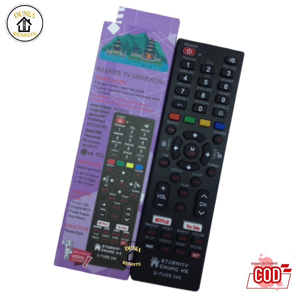 Remot Remote TV SMART ANDROID Multi Universal berbagai merk series (samsung, toshiba, hitachi, daenwoo, dll)