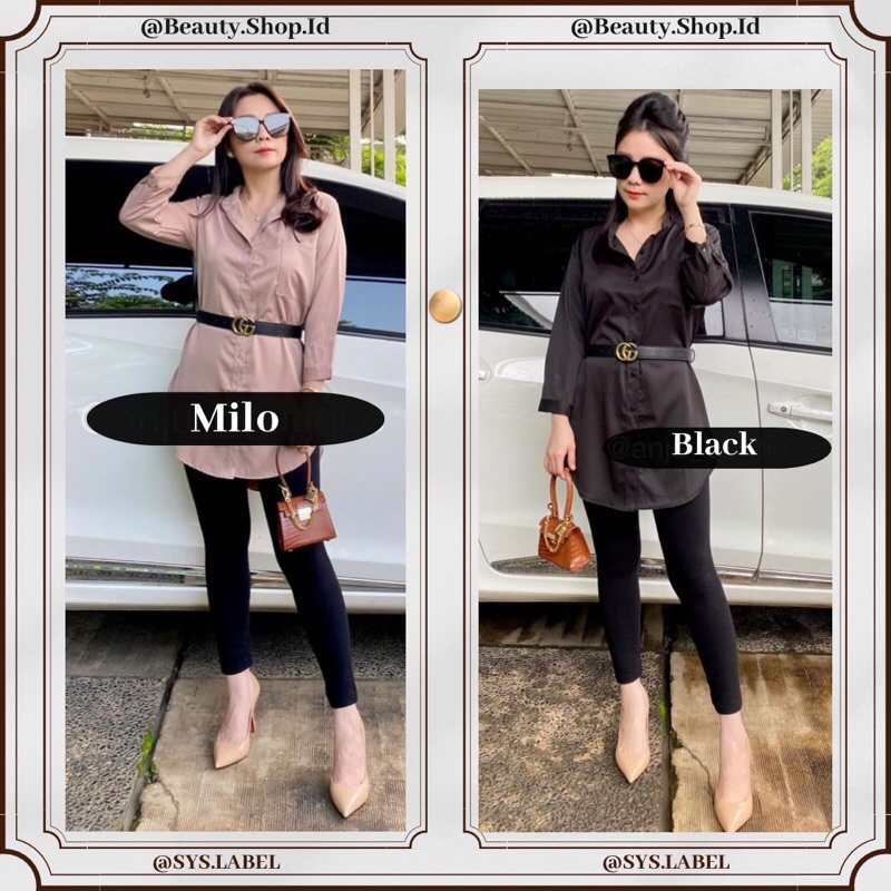 [SYS.LABEL] Viona Shirt - Kemeja Wanita Polos -Kemeja basic E5