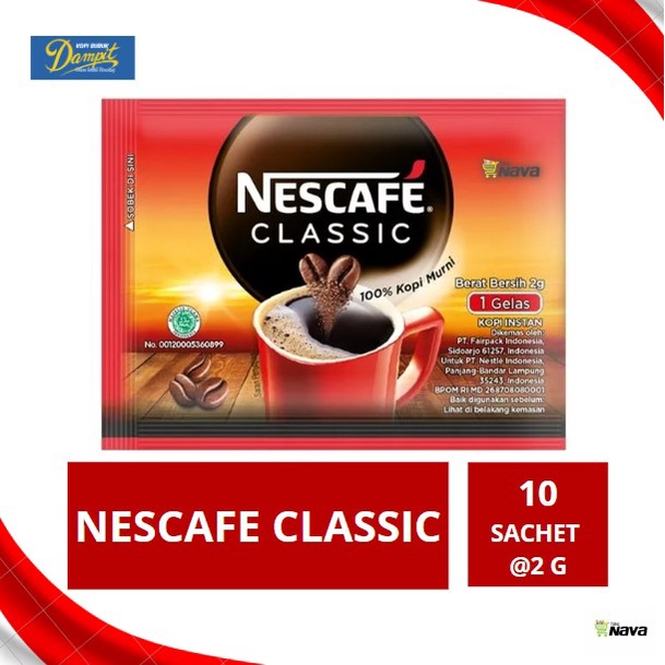 

NESCAFE CLASSIC 10 x 2gr / NESCAFE CLASSIC KOPI INSTAN