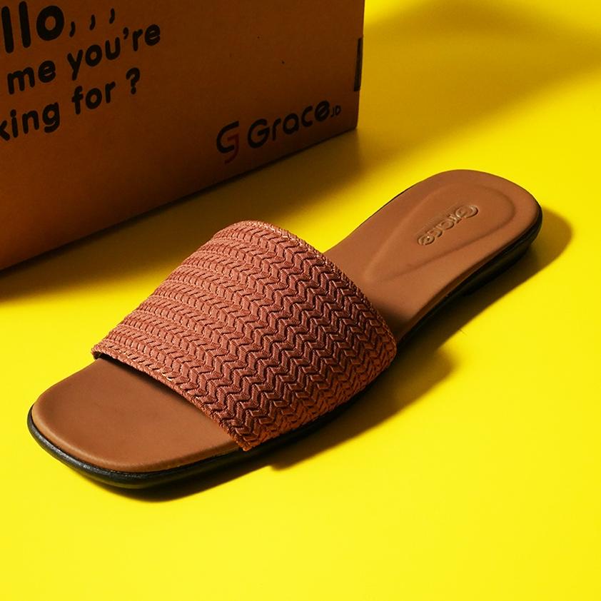 Grace [milea Slop] /sandal rajut selop wanita/sandal tali dixie rajut/sendal selop kokop rajut
