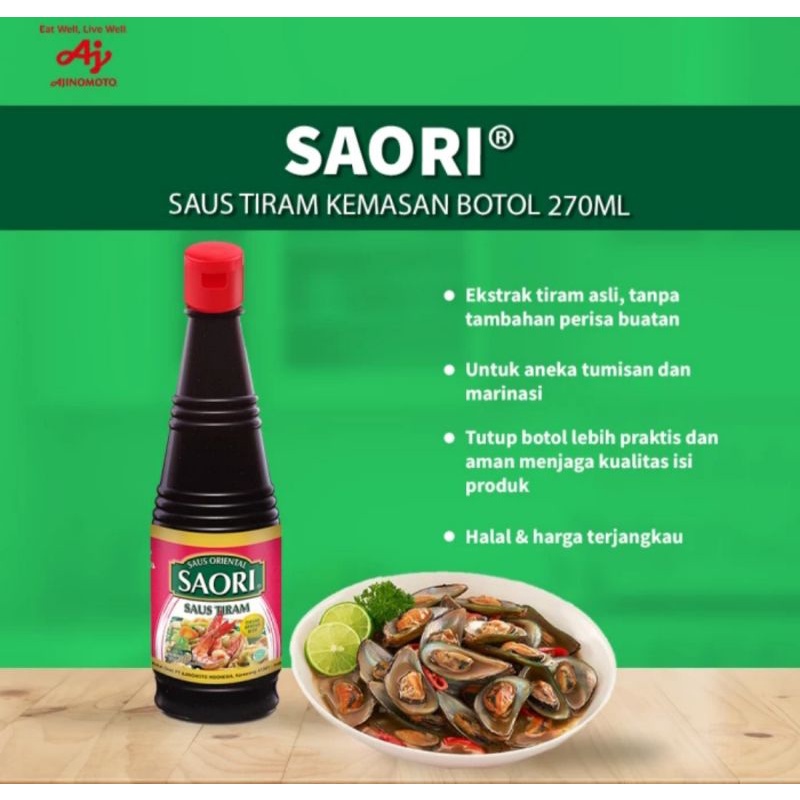 saori saus tiram botol 270 ml