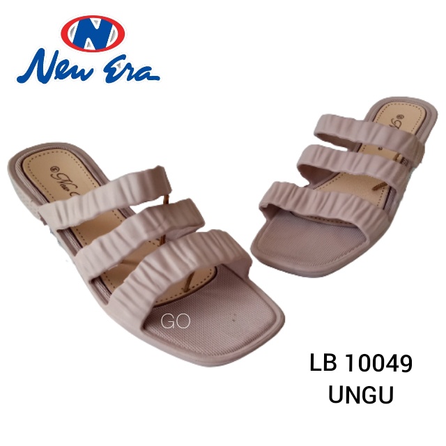 gof NEW ERA LB 10049 Sandal Wanita Kerut Ban 3 Sandal Slop Wanita Karet Sandal Wanita Casual Best Seller