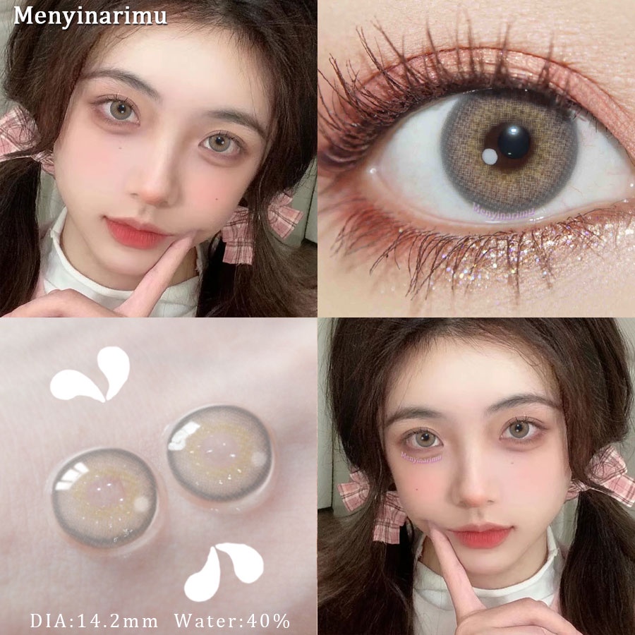 【COD】 DIAMOND SOFTLENS  BIG EYE Soft Colored Contact lens Yearly Use Ensa Mata Soflen Mata Brightsoftlens soflens Mata Kore/import korea softlens-S-GRAY🔥