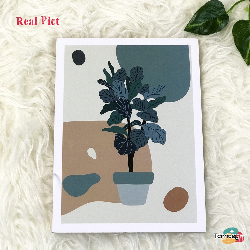 TENNESY HIASAN DINDING WALL DECOR ABSTRAK FLOWER 15x20CM PAJANGAN KAYU POSTER DEKORASI DINDING KAMAR TIDUR RUMAH BUNGA