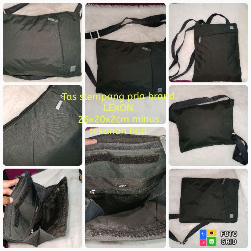Tas slempang pria brand LEXON AIRLINE PRELOVED