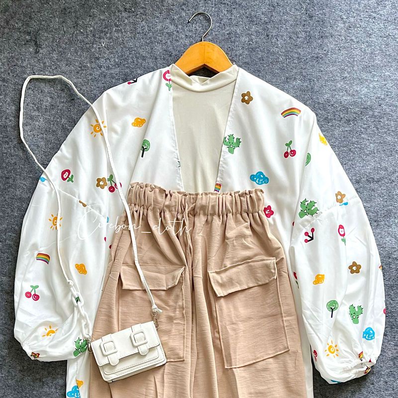 ONE SET KIYOWO OUTER MOTIF PART 1 / ROK SERUT CRINKLE / CELANA CRINKLE (Cirebon Cloth)-o.kiyowo poket coksu