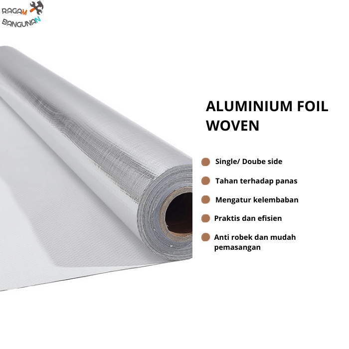 Aluminium Foil Atap Peredam Panas 1 Roll 50 meter