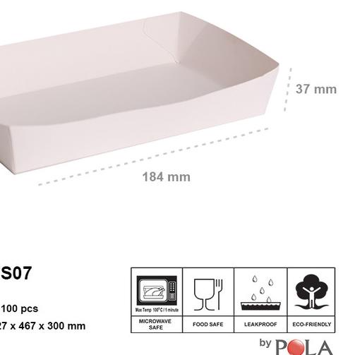

paper tray murah/ piring kertas murah LARGE ( TS07 ) 100 pcs