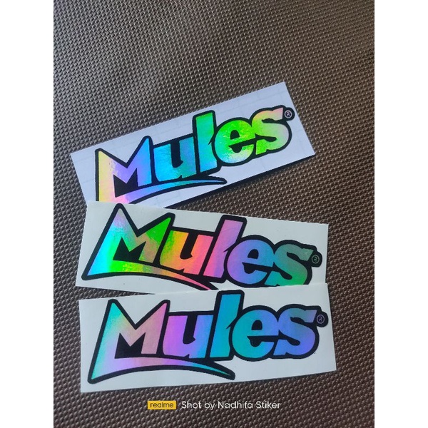 

stiker hologram "Mules" distro