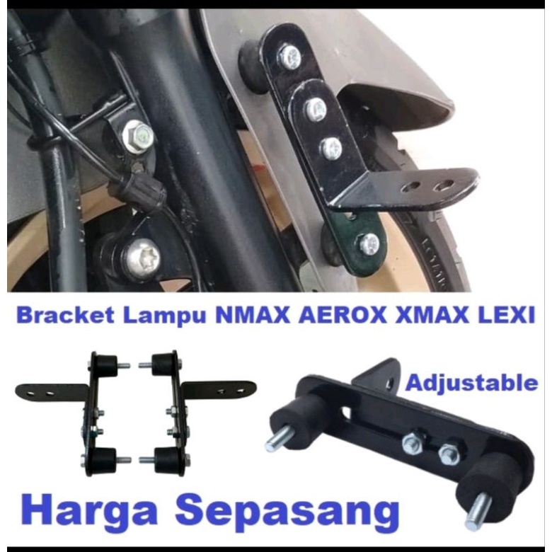 Breket lampu Dudukan lampu tembak nmax xmax aerox Lexi bahan besi tebal