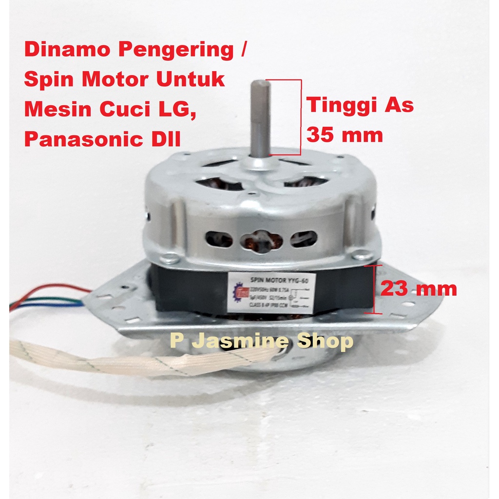 Dinamo Pengering / Spin Motor Untuk Mesin Cuci 6 - 9 Kg Merk LG & Multi/Umum, Kawat Tembaga - Tins