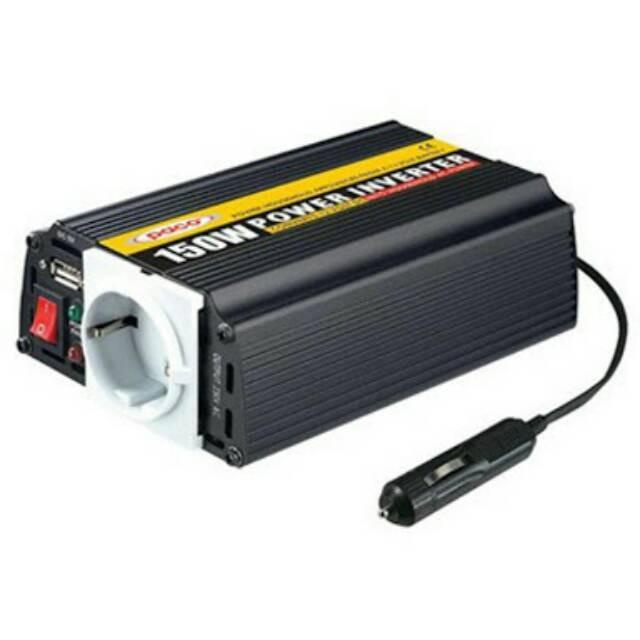Hemat Paco Power Inverter Iv150-12/Pengubah Arus Dc Ke Ac 150 Watt Y7