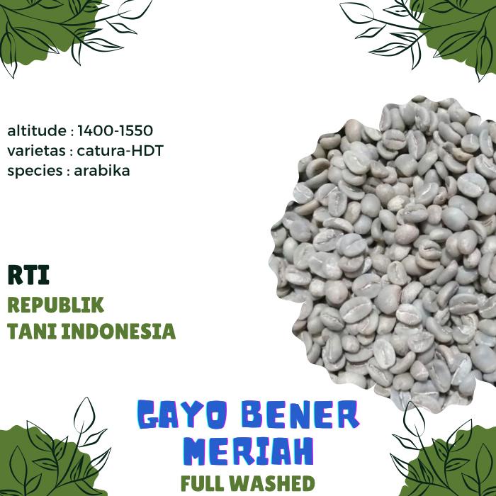 

Biji Kopi Mentah ARABIKA GAYO BM FULL WASHED proses - GREEN BEAN