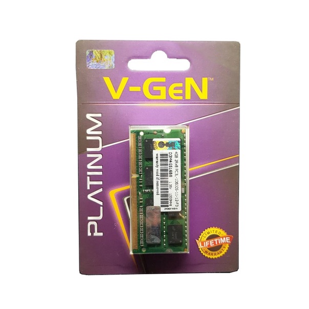 Ram Laptop Sodimm V-Gen Platinum DDR3L 2GB, 4GB, 8GB 10600/12800 Ram untuk Laptop / Notebook V GEN Genuine Garansi LifeTime Resmi VGen