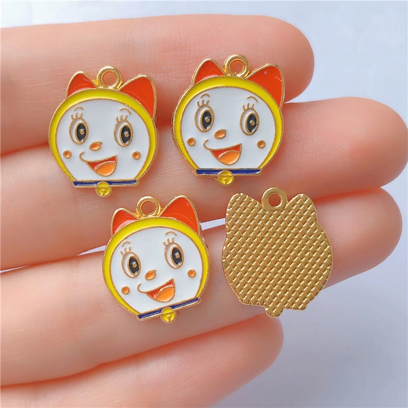 4pcs Liontin Bahan Alloy Desain Beruang Enamel Untuk Antingkalunggelang DIY