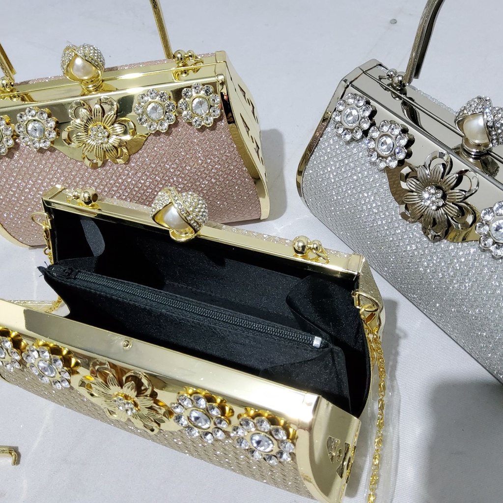 FARNELL -  Tas Kondangan Ukuran Besar Clutch Pesta Diamond 2919/2921/2903/2906/2933/2927 Mewah Cantik Muat HP