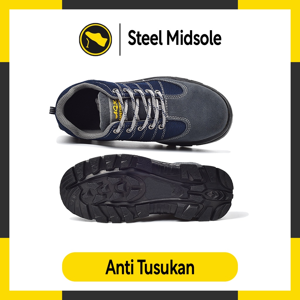 Sepatu Safety Ujung Besi Sepatu Septi Sepatu Sefty Sepatu Safety Shoes Low Cut - SSSLC09