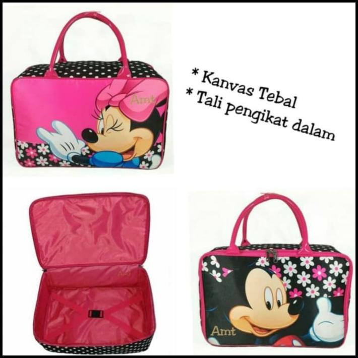 Tas Miki Mini Koper Baju Travelbag Kanvas Tebal Besar Multifungsi