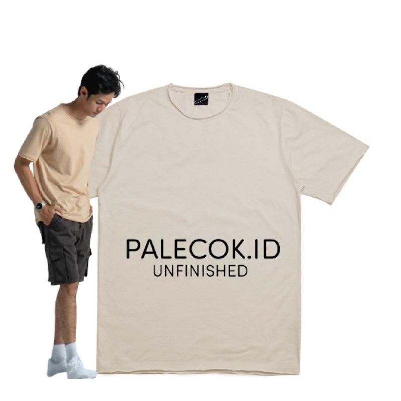 PALECOK T Shirt Unfinished Kaos Polos Tanpa Kerah Lengan Pendek Baju Distro Pria Original