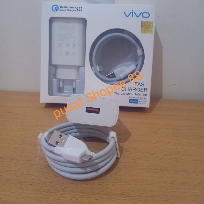 Charger Casan Vivo Y12 Y15 Y17 Y11  Y91 Y95 Y93 Y71 Y20 Y20S Y20i Y91C Y81 V5 V5s V15 V17 V9 Micro USB ORIGINAL 100% FAST CHARGING