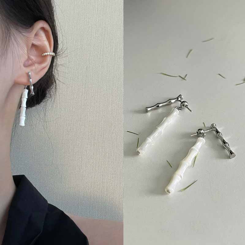 Anting Bahan Bambu Dapat Dilepas Gaya Cina National