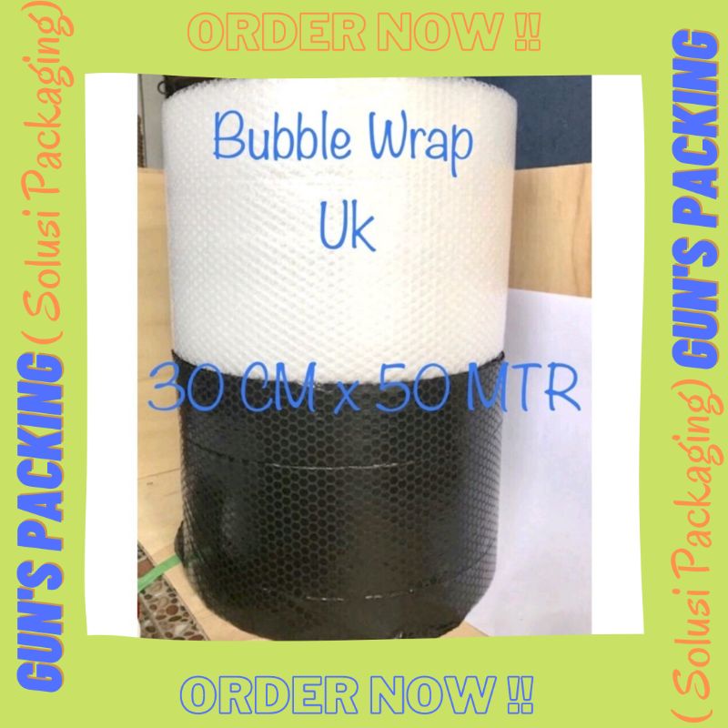 

Bubble Wrap 30CM x 50M - Panjang 50 meter , Lebar 30 CM ( Jamin Tebal ) MTAP
