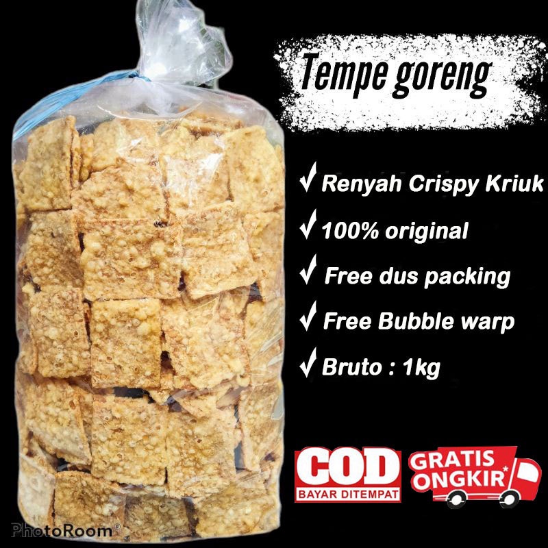 

Keripik Tempe Khas Bandung 1KG / Kripik Tempe Malang 1KG Crispy Renyah Pedas Gurih