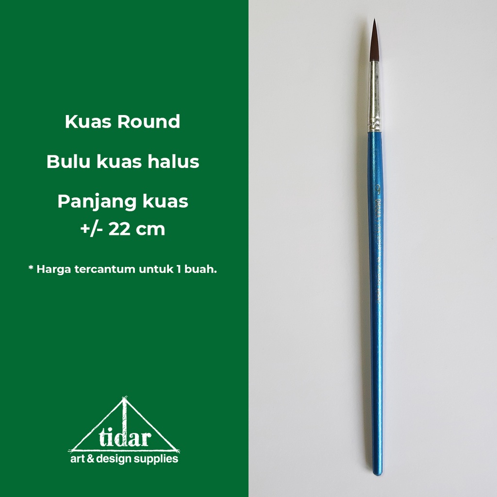 

GF Round Artis Brush - Kuas Lukis Bulu Halus Bulat Runcing