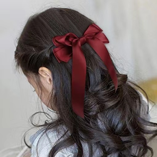 Aksesoris Rambut Wanita Model Pita Warna Merah Casual Fashion Korean Import