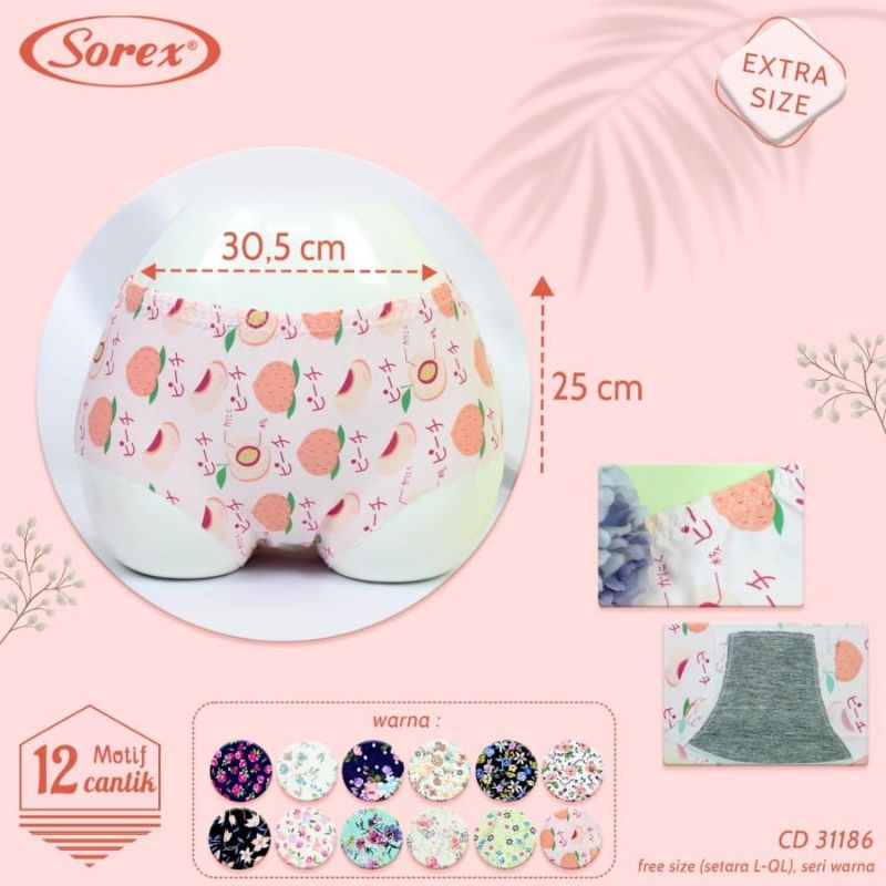 CD SEAMLESS SOREX 31186 FREE SIZE // CD REMAJA // CD DEWASA PEREMPUAN // CELANA DALAM LUCU