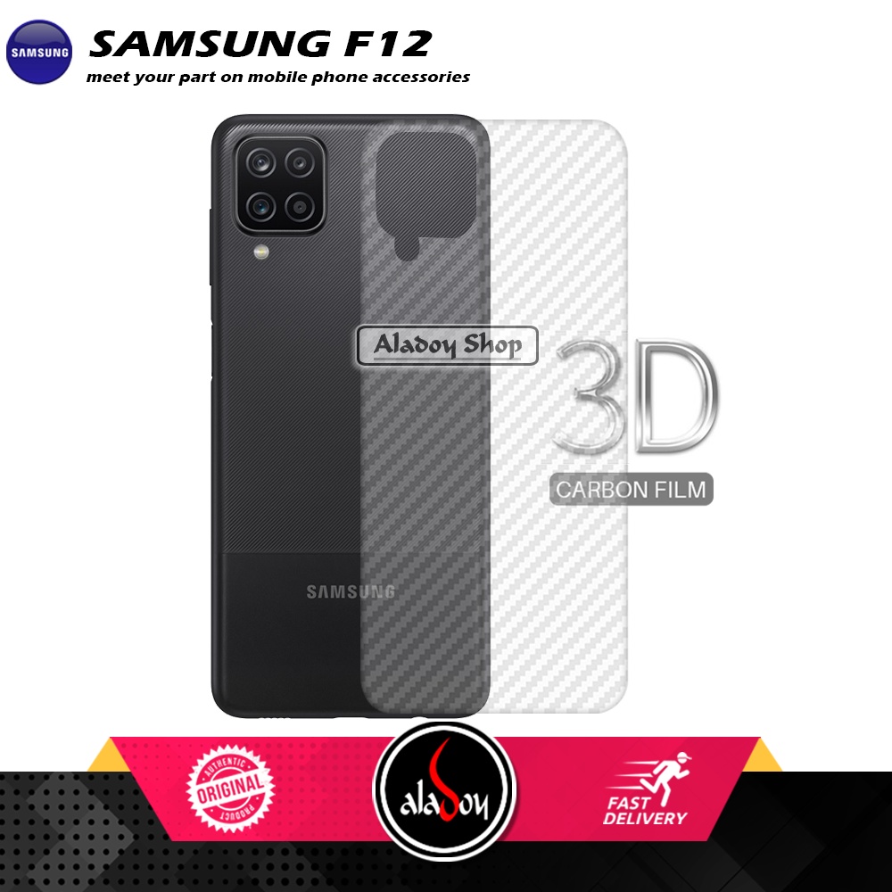 PROMO 3 IN 1 PAKET Tempered Glass SAMSUNG F12 Free Tempered Glass Camera dan Skin Carbon