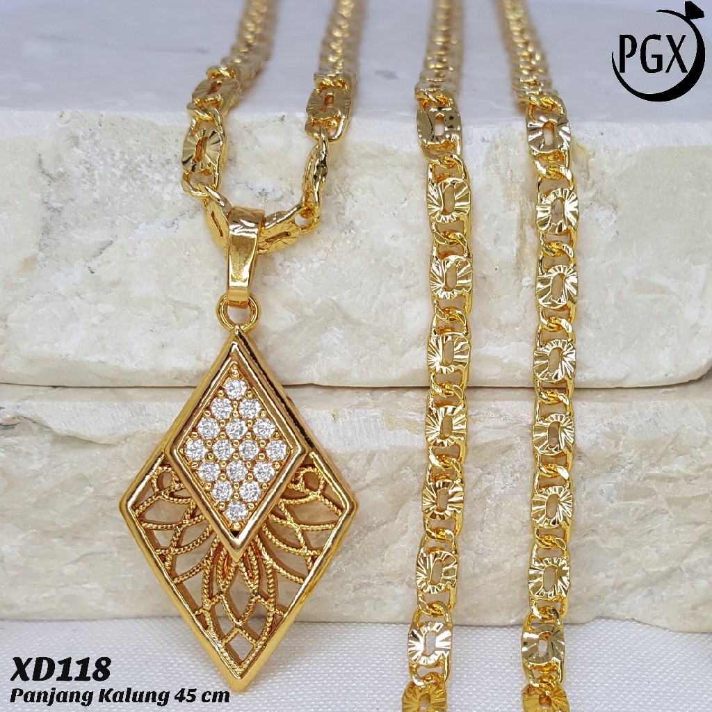 PGX Kalung Wanita Xuping Perhiasan Lapis Emas Aksesoris Fashion Premium - XD118