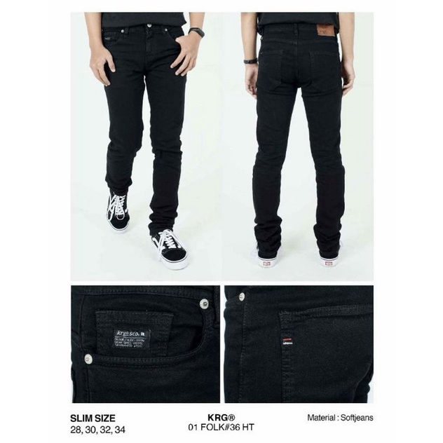 SOFT JEANS HITAM KRGR KODE FOLK